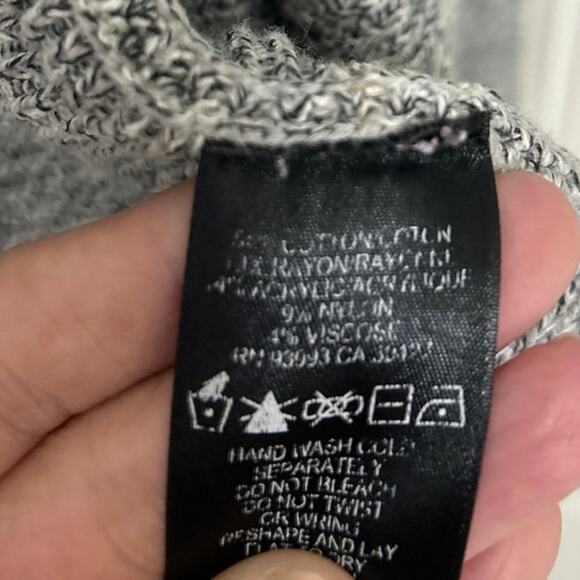 NIC & ZOE Light Gray Cotton Blend Open Front Cardigan Sweater 1X Neutral - Picture 9 of 9